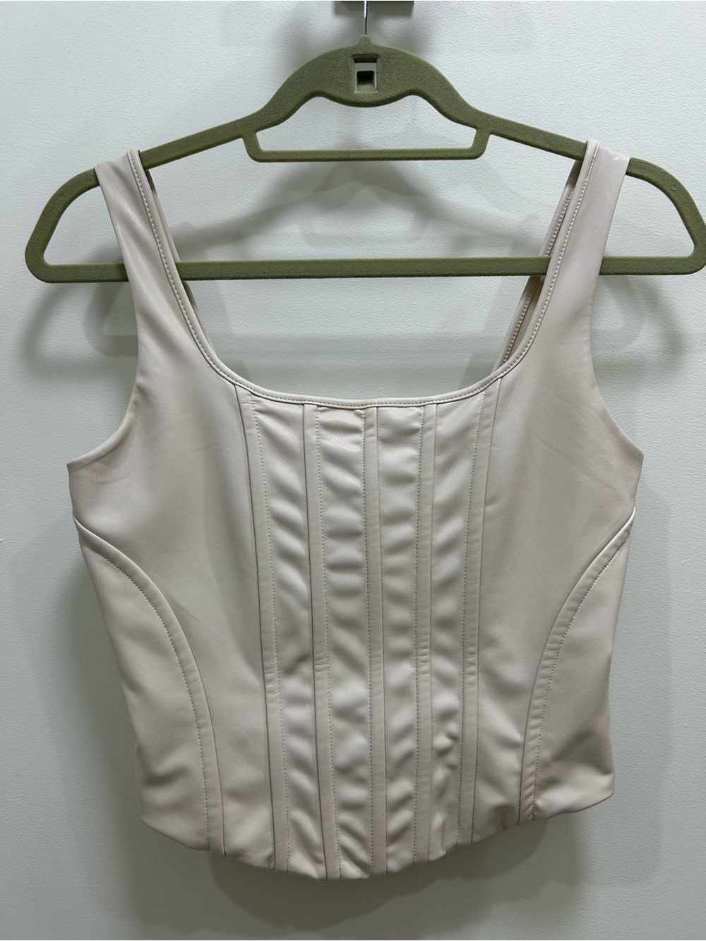 Express Neutral Tank Corset Top in Light Beige